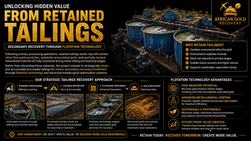Gold flotation recovery tanks