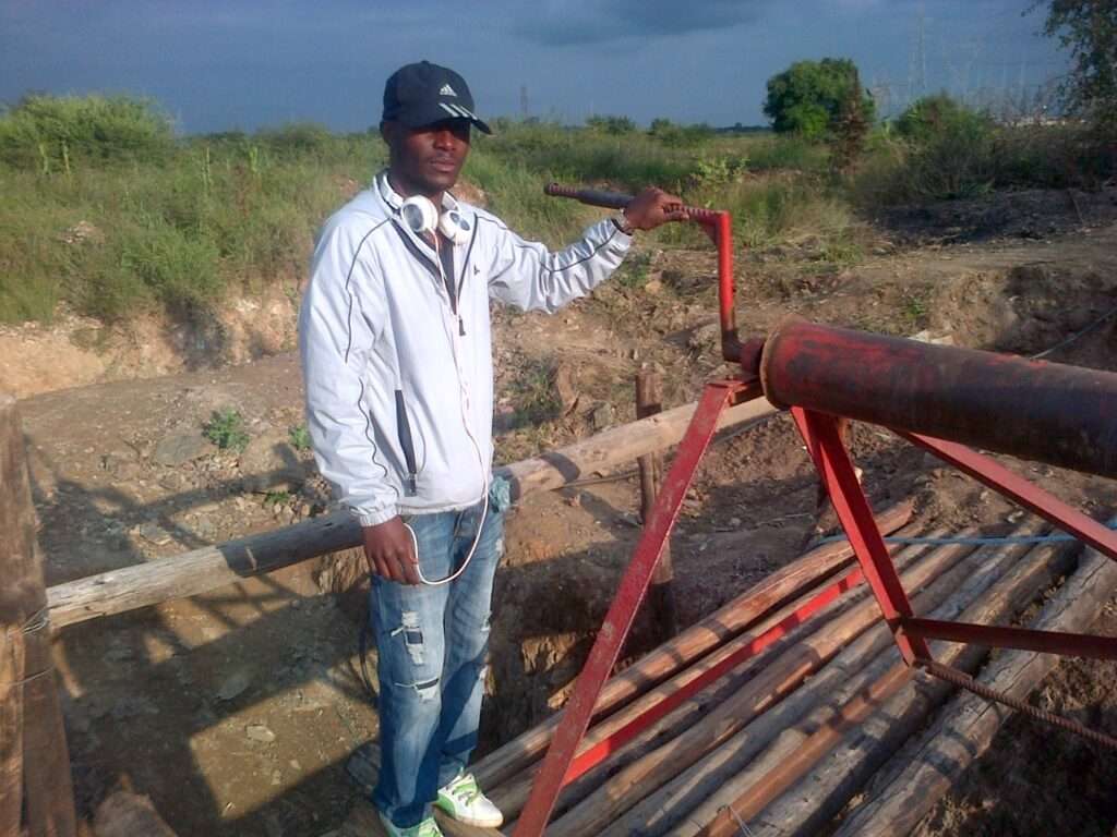 Mining equipment operating at gold mine